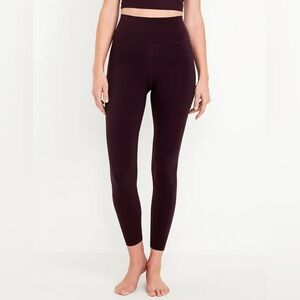 Old Navy Active Women's Burgundy High-Waisted Leggings